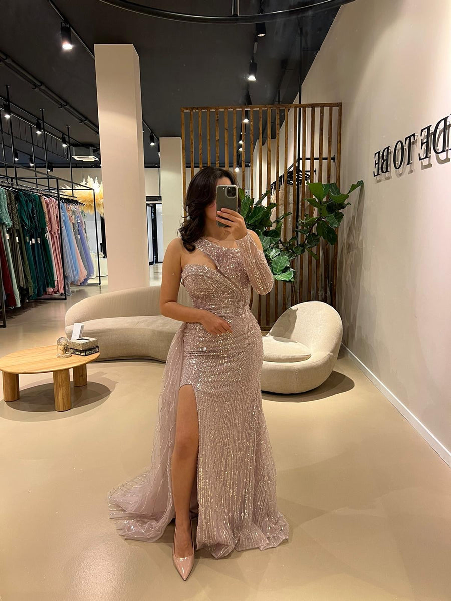 Evening Dress ELISA - Pink -  LâNUIT COUTURE