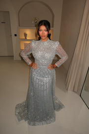 Evening Dress Eclair - Gray - LâNUIT COUTURE