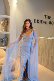 Robe de soirée Amber - bleu ciel - LâNUIT COUTURE
