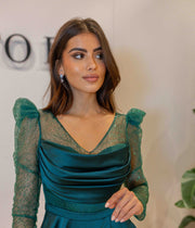 Robe de soirée Eve vert - LâNUIT COUTURE