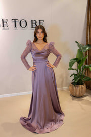 Robe de soirée Eve Lilas - LâNUIT COUTURE