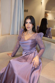 Robe de soirée Eve Lilas - LâNUIT COUTURE