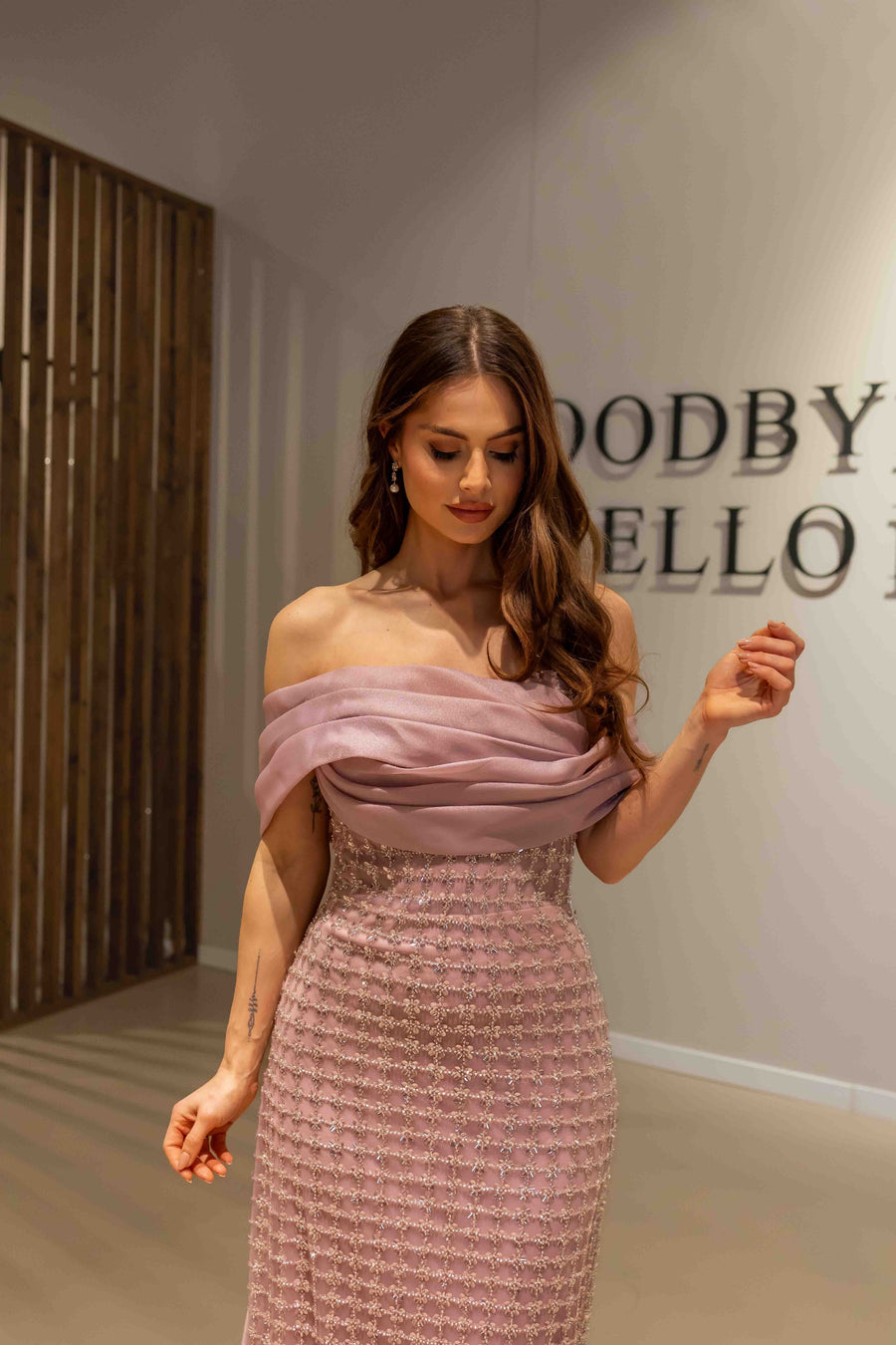 Robe de soirée Rosé Lumière - LâNUIT COUTURE