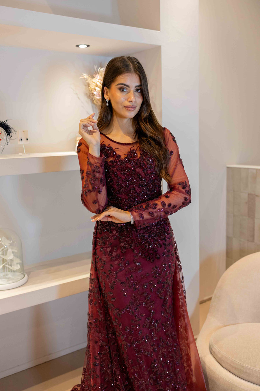 Robe de soirée Rose - LâNUIT COUTURE