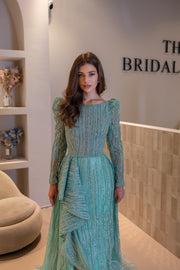 Evening Dress Selma - turquoise -  LâNUIT COUTURE