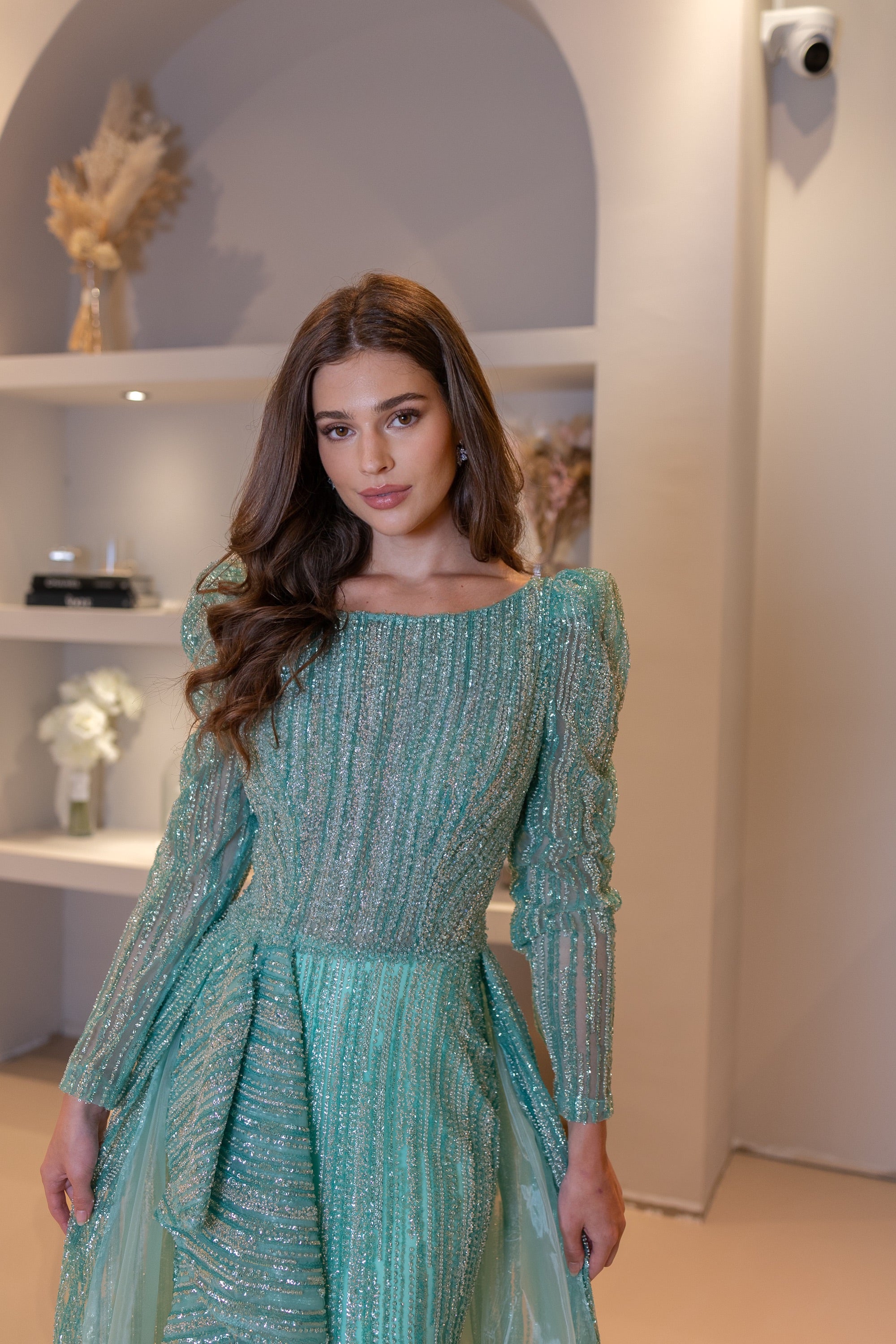 Evening Dress Selma - turquoise -  LâNUIT COUTURE