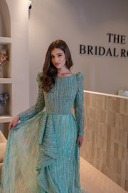 Evening Dress Selma - turquoise -  LâNUIT COUTURE