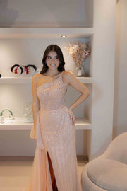 Evening dress Sparkle - Coral - LâNUIT COUTURE - LAST PIECES