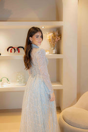 Evening Dress Eclair - Gray - LâNUIT COUTURE