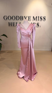 Evening Dress Amy Pink - LâNUIT COUTURE SATIN