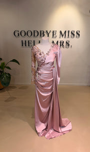 Evening Dress Azari Pink - LâNUIT COUTURE SATIN