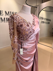 Evening Dress Azari Pink - LâNUIT COUTURE SATIN