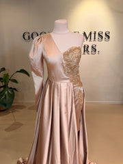 Evening Dress Majestic Champagne - LâNUIT COUTURE SATIN
