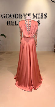 Evening Dress Moon Orange - LâNUIT COUTURE SATIN