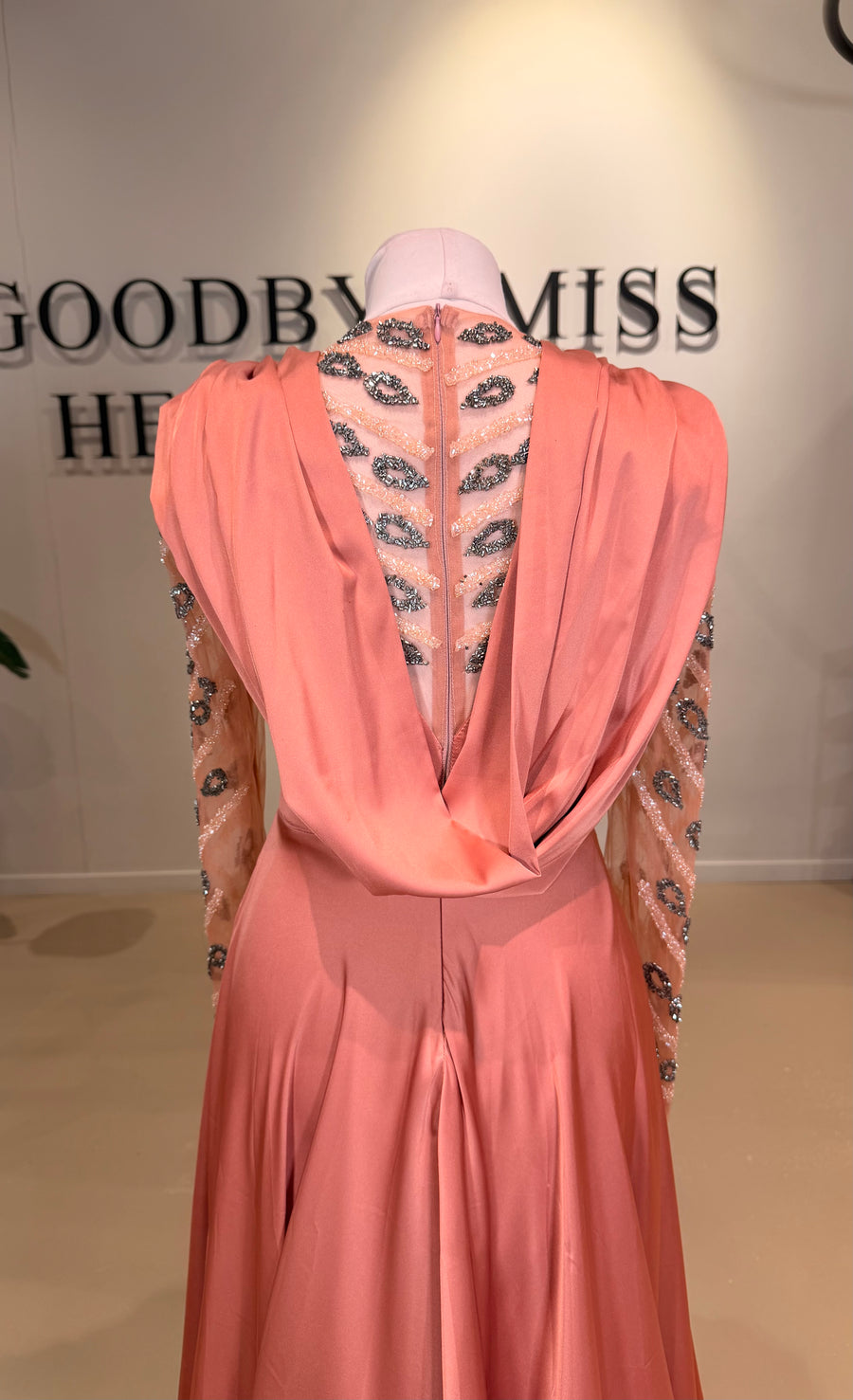 Evening Dress Moon Orange - LâNUIT COUTURE SATIN