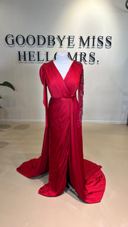 Evening Dress Mona Red- LâNUIT COUTURE SATIN