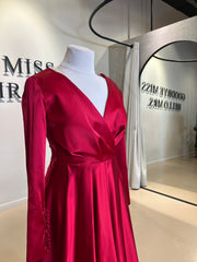 Evening Dress Nora Red - LâNUIT COUTURE SATIN