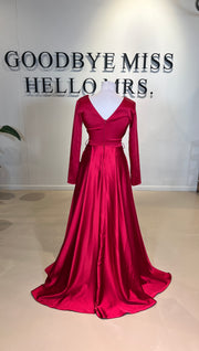 Evening Dress Nora Red - LâNUIT COUTURE SATIN