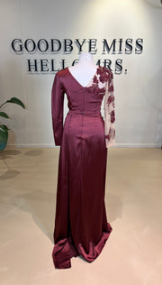 Evening Dress Azari Red - LâNUIT COUTURE SATIN