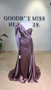Evening Dress Majestic Lilac - LâNUIT COUTURE SATIN