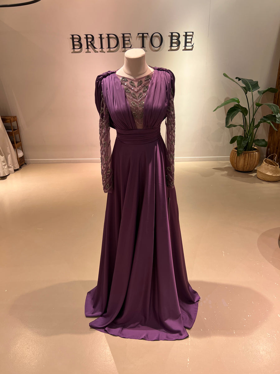 Evening Dress Moon Purple - LâNUIT COUTURE SATIN
