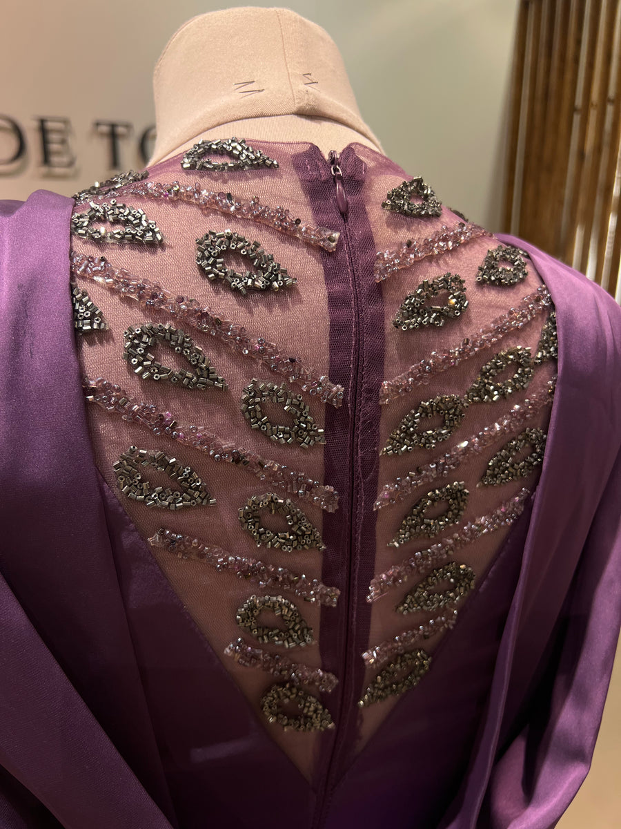Evening Dress Moon Purple - LâNUIT COUTURE SATIN