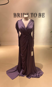 Evening Dress Mona Lilac- LâNUIT COUTURE SATIN