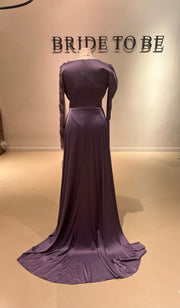 Evening Dress Mona Lilac- LâNUIT COUTURE SATIN