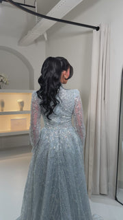 Evening Dress Eclair - Gray - LâNUIT COUTURE