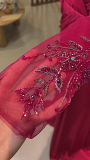 Evening Dress Mona Red- LâNUIT COUTURE SATIN